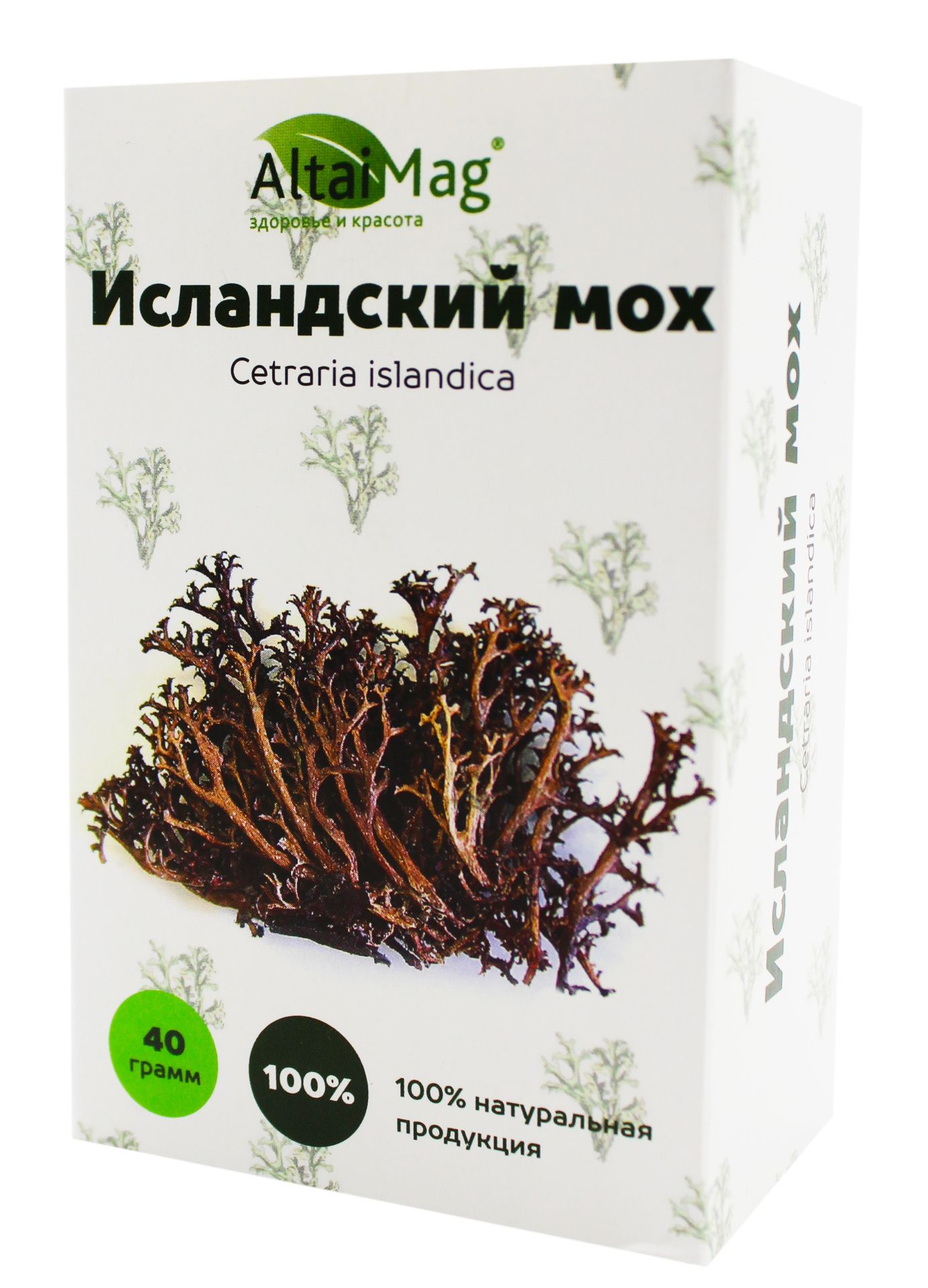 Исландский мох (цетрария) АлтайМаг 40г в Улан-Удэ — купить недорого по  низкой цене в интернет аптеке AltaiMag