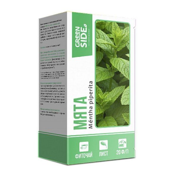 Изображение товара Мята лист фиточай Greenside 20 пакетиков Мята лист фиточай Greenside 20 пакетиков фотография