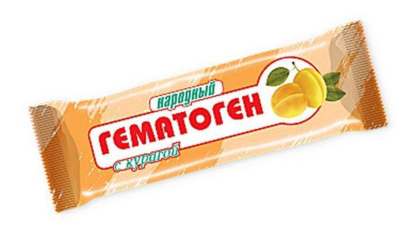 Изображение товара Гематоген народный с курагой, 40 г Гематоген народный с курагой, 40 г фотография